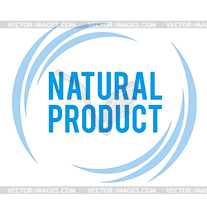Знак натуральный продукт - векторная иллюстрация