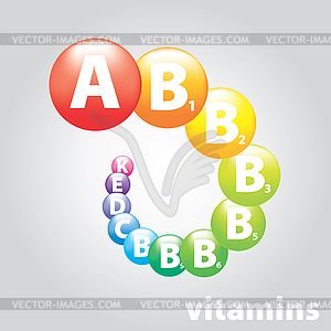 Логотип бренда витамина питания - стоковый векторный клипарт