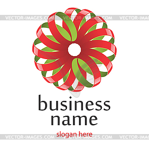 Flower belt sign - vector clip art