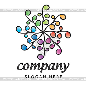 Flower logo - vector clipart