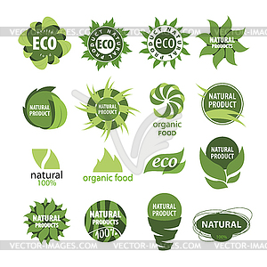 Icons of natural products - vector clipart