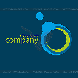 Technology blue logo - vector image