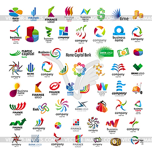 Collection of icons for banks and financial - vector image