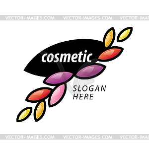 Abstract logo of petals for cosmetics - vector image