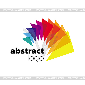 Abstract logo spectrum curved sheets - vector clipart