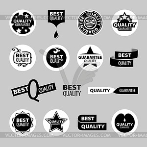 Collection of icons of quality assurance - stock vector clipart