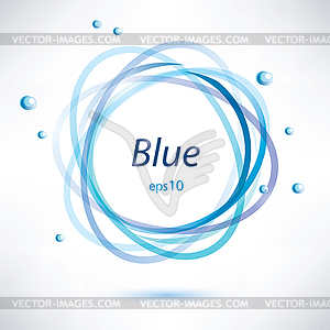 Abstract blue circle frame - stock vector clipart