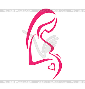 Pregnant woman - vector image