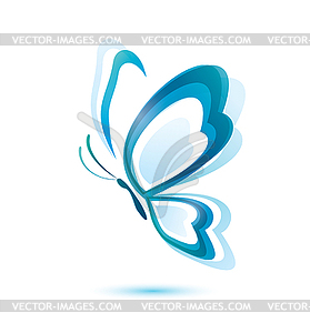 Blue butterfly, beauty concept - vector clipart