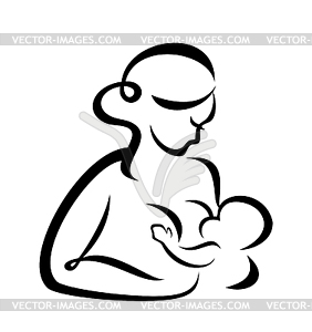 Breastfeeding - vector clip art