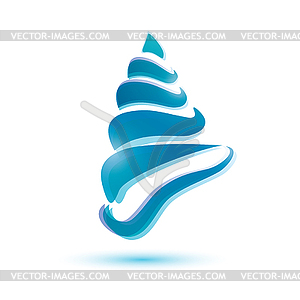 Seashell symbol - vector image