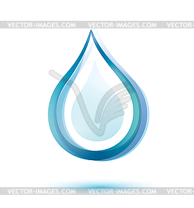 Water drop icon - vector image