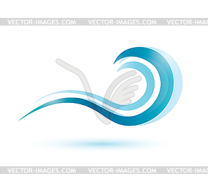 Water wave symbol - vector clipart