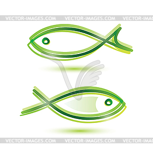 Logo-like fish symbol - vector image