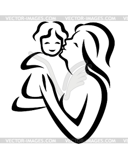 Mother and child - vector clipart