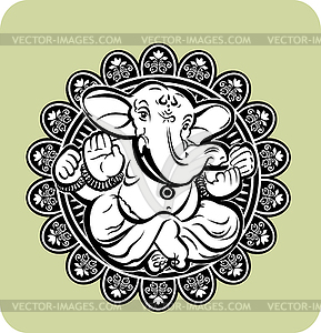 Creative Hindu Lord Ganesha - vector image