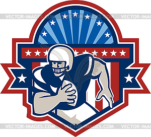 American Football QB Quarterback Crest - vector clipart / vector image