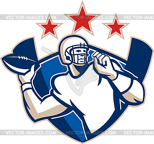 Gridiron Football Quarterback Throw Ball - vector image