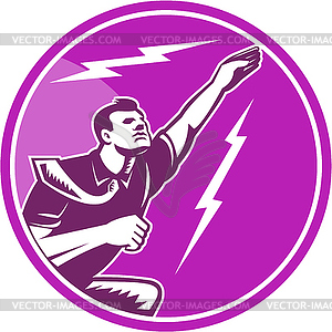 Businessman Rebounding Flying Up - vector image