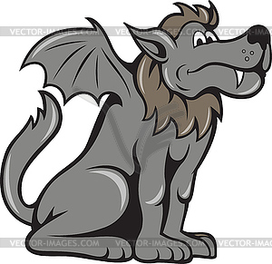 Kludde Wild Dog With Wings - vector image