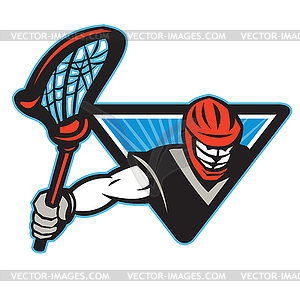 Lacrosse Player Crosse Stick - vector clipart / vector image