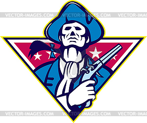 Американский патриот Minuteman Кремневый пистолет - векторное изображение