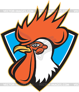 Rooster Cockerel Head Crest - vector clip art