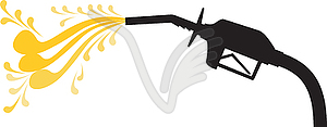 Fuel Pump Nozzle Side Retro - vector clipart