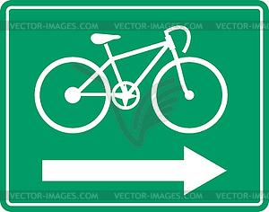 Bicycle Road Sign Symbol - vector image