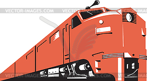 Diesel Train Retro - vector clipart