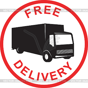 Free Delivery Truck Retro - vector image