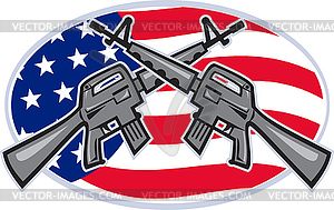 Armalite M-16 AR-15 Assault Rifle - vector clipart / vector image