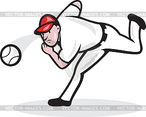 American Baseball Player Pitcher - vector clip art