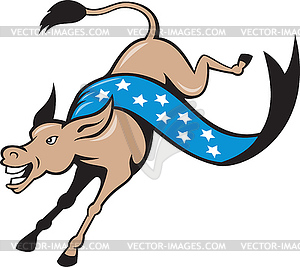 Donkey Jackass Jumping Democrat - vector image