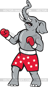 Elephant republican boxer celebrate - vector clipart