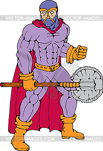 Executioner superhero with axe - vector clip art