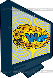 LCD Plasma TV Television Wham - vector clipart
