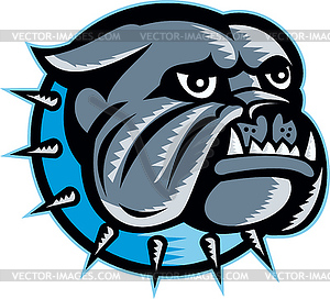 Bulldog Dog Head Mascot - vector clip art