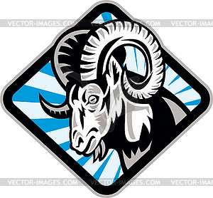 Bighorn Ram Овцы Козы - рисунок в векторе