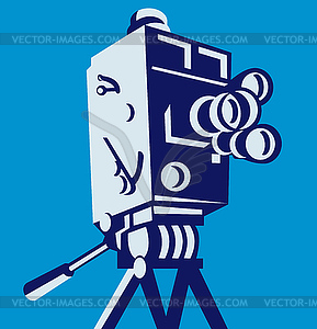 Vintage Film Movie Camera Retro - vector clipart