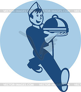 Waiter Cook Chef Baker Serving Food - vector clip art