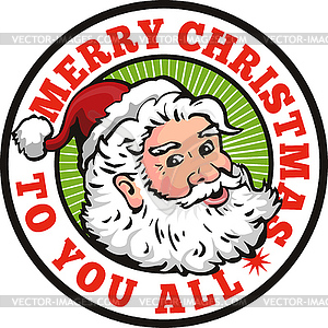 Santa Claus Father Christmas Retro - vector clipart