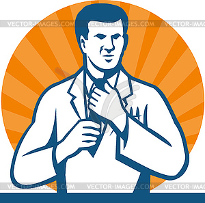 Scientist Researcher Lab Technician Tie - vector clipart