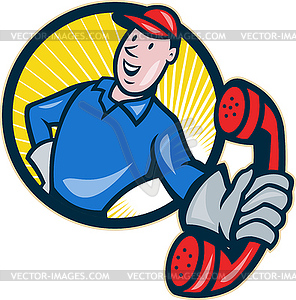 Telefon Handwerker Worker Telefon Clipart Design