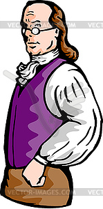 Benjamin Franklin gentleman - vector clipart