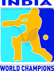 Cricket india world champions - vector image