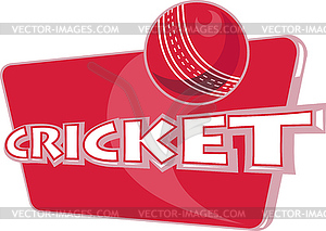 Cricket sports ball - vector image