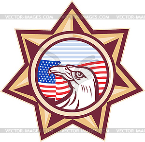 American eagle stars and stripes flag star - vector clip art