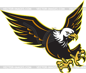 American Bald Eagle flying - vector image