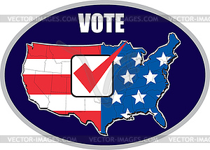 American election map of USA vote - royalty-free vector image